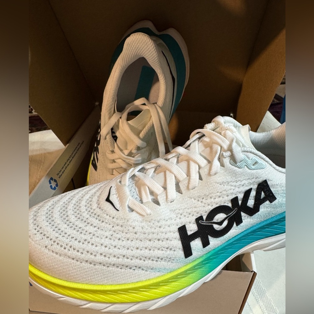 Hoka One One Mach 5 Women White/Blue Glass
Running Shoes Sneakers Size 8.5 - Picture 9 of 13